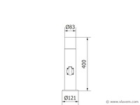 8 x cortona 40 schuko buiten lamp zwart - afbeelding 4 van  8