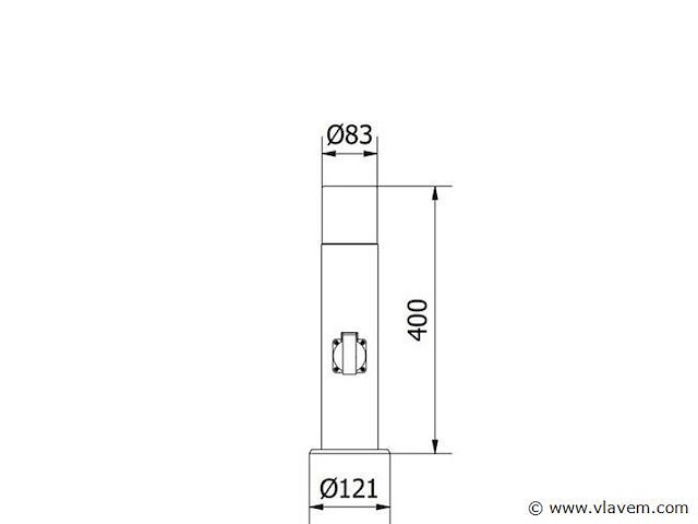 8 x cortona 40 schuko buiten lamp zwart - afbeelding 4 van  8