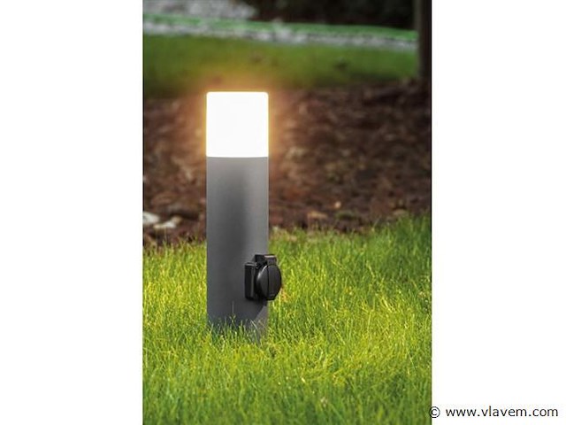 8 x cortona 40 schuko buiten lamp zwart - afbeelding 1 van  8