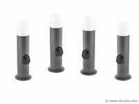 8 x cortona 40 schuko buiten lamp zwart - afbeelding 2 van  8