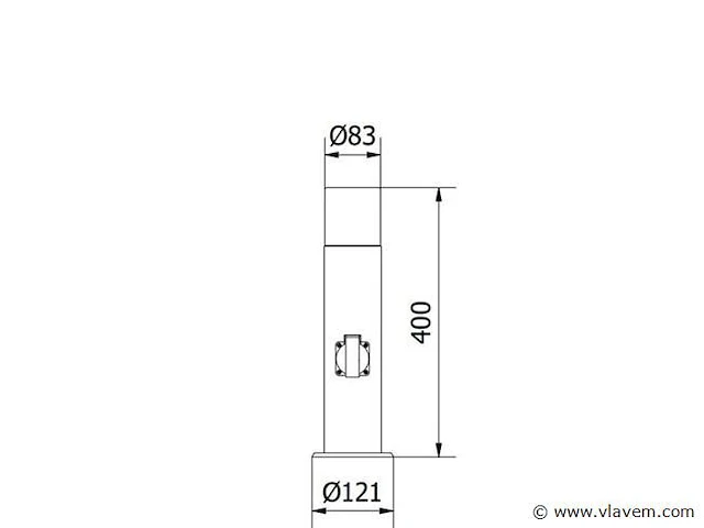 8 x cortona 40 schuko buiten lamp zwart - afbeelding 4 van  8