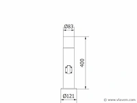 8 x cortona 40 schuko buiten lamp zwart - afbeelding 4 van  8