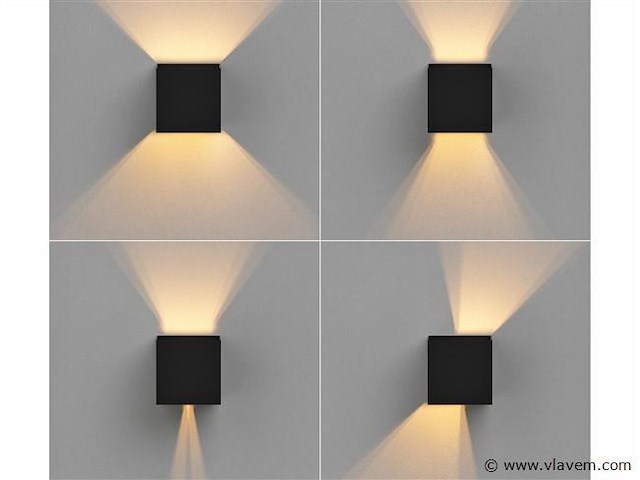 8 x cube motion wand armaturen zwart - afbeelding 9 van  9