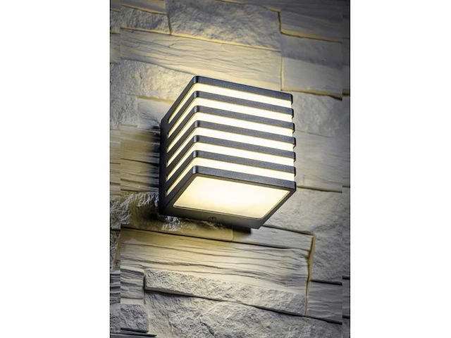8 x cube opal buiten wandlamp zebra - afbeelding 1 van  5