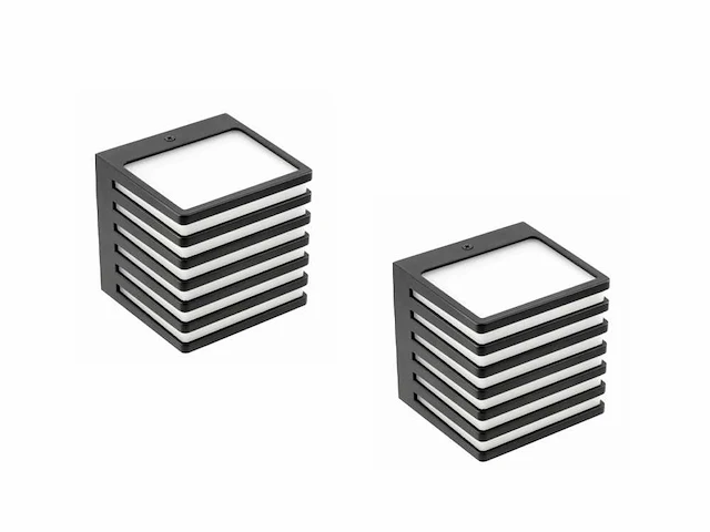 8 x cube opal buiten wandlamp zebra - afbeelding 3 van  5