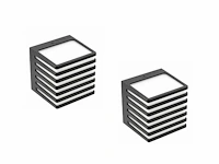8 x cube opal buiten wandlamp zebra - afbeelding 3 van  5