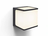 8 x cube opal buiten wandlamp zwart - afbeelding 1 van  8