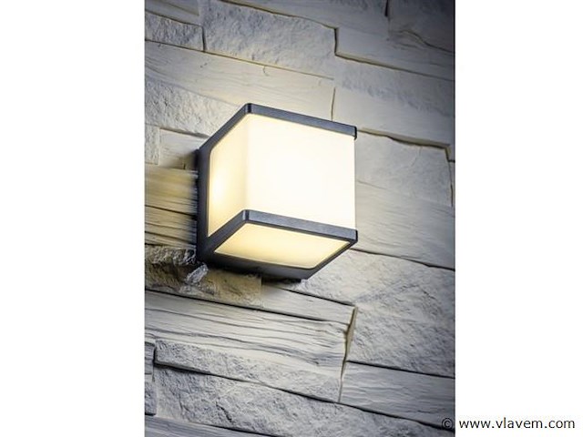 8 x cube opal led wand armaturen - afbeelding 1 van  8