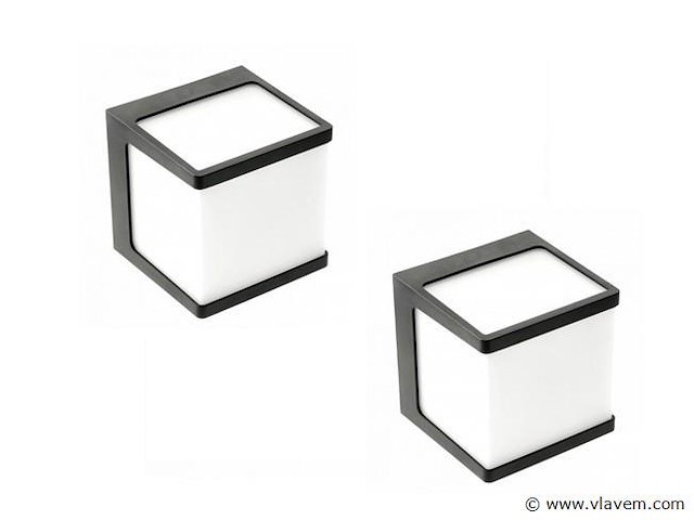 8 x cube opal led wand armaturen - afbeelding 4 van  8