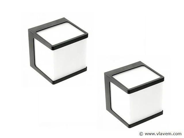 8 x cube opal led wand armaturen - afbeelding 4 van  8