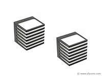 8 x cube opal zebrano wand armaturen - afbeelding 3 van  5