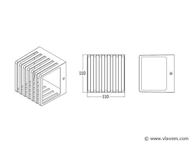 8 x cube opal zebrano wand armaturen - afbeelding 4 van  5