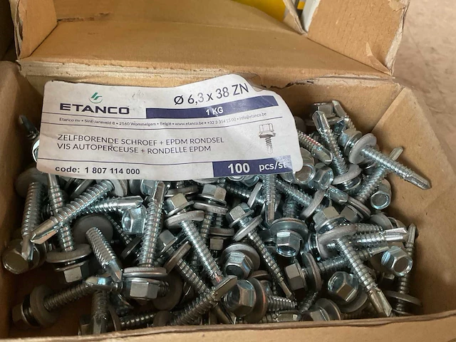 8 x dozen ankers; nagels; zelfborende schroeven met epdm rondsel - afbeelding 2 van  6