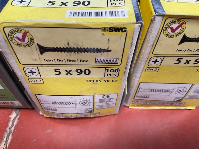 8 x dozen schroeven; houtdraadschroeven; schroeven met boorkop en afdekplaatje - afbeelding 6 van  9