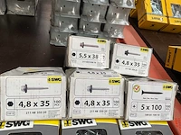 8 x dozen schroeven; schroeven met boorkop en afdekplaatje - afbeelding 5 van  5