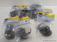 8 x drukbeugel 50mm 6 stuks pvc grijs - afbeelding 1 van  2