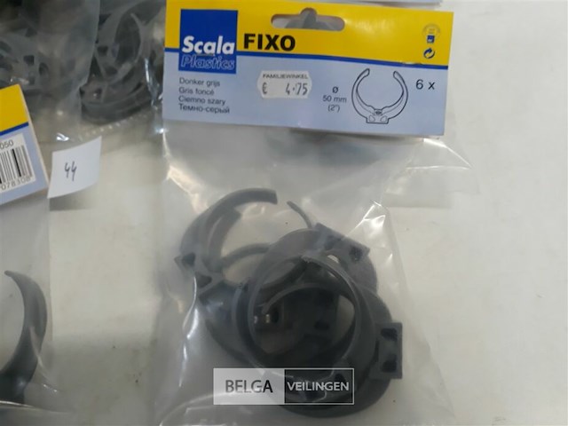8 x drukbeugel 50mm 6 stuks pvc grijs - afbeelding 3 van  3