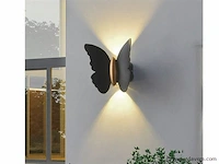 8 x farfala wandlamp zwart goud + wit goud - afbeelding 9 van  10