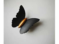 8 x farfala wandlamp zwart goud - afbeelding 9 van  9