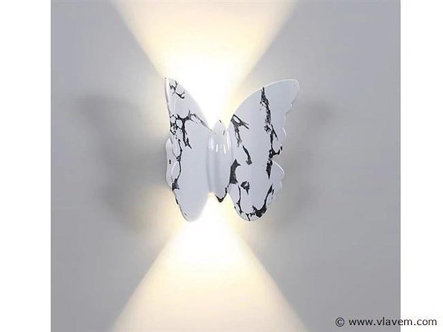 8 x farfalina wandlamp zwart wit - afbeelding 6 van  7
