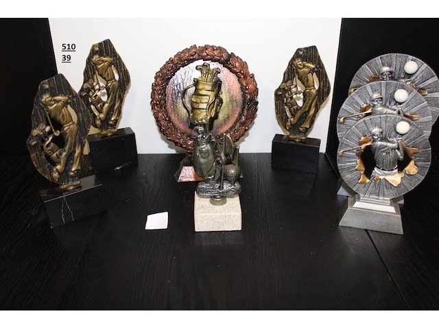 8 x golftrofee - afbeelding 1 van  2