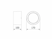 8 x gt cara led wand armatuur zwart - afbeelding 1 van  7