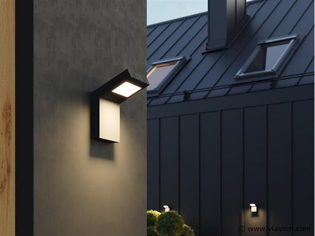 8 x gt design wand buiten lamp zwart - afbeelding 1 van  7