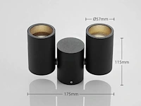 8 x gt gu10 kantelbare spots zwart - afbeelding 2 van  5