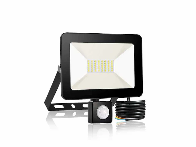 8 x gt ilux 30 watt led breedstraler + pir - afbeelding 2 van  8