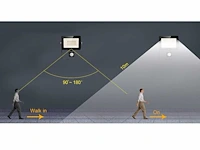 8 x gt ilux 30 watt led breedstraler + pir - afbeelding 5 van  6