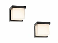 8 x gt trope led wand armatuur zwart - afbeelding 3 van  7