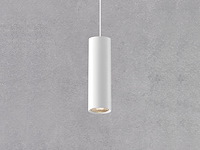 8 x gu10 decoratief hanglamp cilinder 24cm zand wit - afbeelding 4 van  6