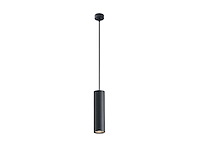 8 x gu10 decoratief hanglamp cilinder 24cm zand zwart