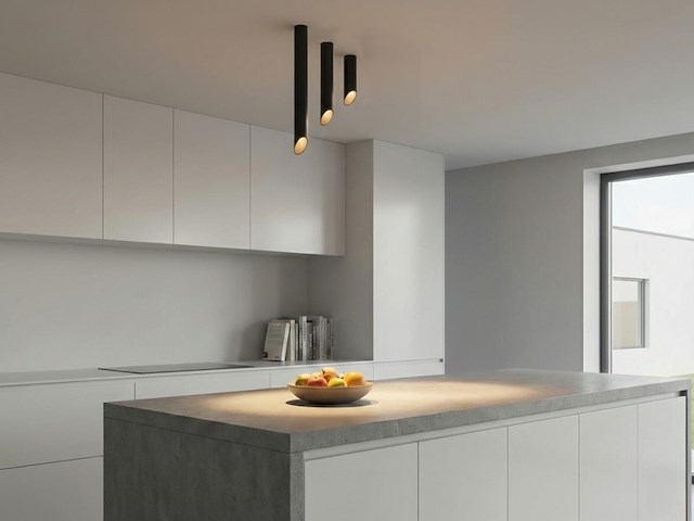 8 x gu10 opbouw design armatuur cilinder zand zwart 22cm - afbeelding 6 van  9