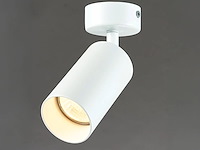 8 x gu10 opbouwspot armatuur cilinder zand wit draaibaar - afbeelding 2 van  7