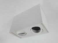 8 x gu10 opbouwspot armatuur dual fittingen wit kantelbaar - afbeelding 4 van  6