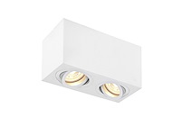 8 x gu10 opbouwspot armatuur dual fittingen wit kantelbaar - afbeelding 1 van  6