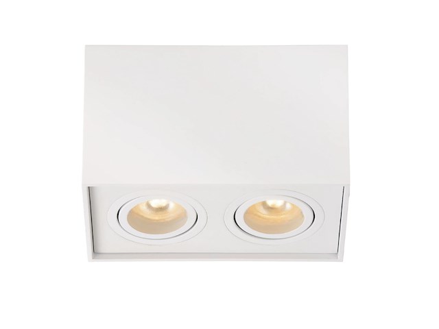 8 x gu10 opbouwspot armatuur dual fittingen wit kantelbaar - afbeelding 2 van  6