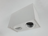 8 x gu10 opbouwspot armatuur dual fittingen wit kantelbaar - afbeelding 4 van  6