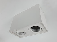 8 x gu10 opbouwspot armatuur dual fittingen wit kantelbaar - afbeelding 4 van  6