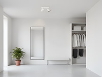 8 x gu10 opbouwspot armatuur dubbel cilinder zand wit en zwart draaibaar - afbeelding 1 van  6