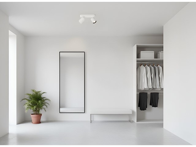 8 x gu10 opbouwspot armatuur dubbel cilinder zand wit en zwart draaibaar - afbeelding 1 van  6