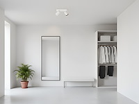 8 x gu10 opbouwspot armatuur dubbel cilinder zand wit en zwart draaibaar - afbeelding 1 van  6