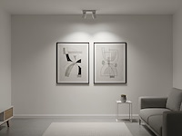 8 x gu10 opbouwspot armatuur dubbel cilinder zand wit en zwart draaibaar - afbeelding 3 van  6