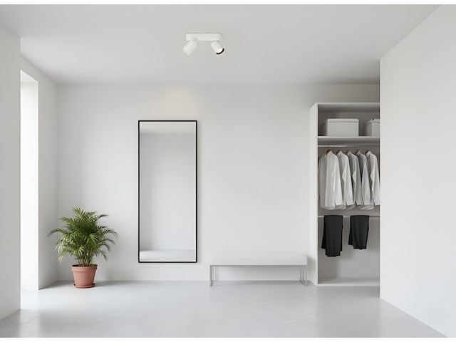 8 x gu10 opbouwspot armatuur dubbel cilinder zand wit en zwart draaibaar - afbeelding 1 van  6