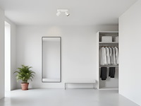 8 x gu10 opbouwspot armatuur dubbel cilinder zand wit en zwart draaibaar - afbeelding 1 van  6