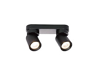 8 x gu10 opbouwspot armatuur dubbel cilinder zand zwart draaibaar - afbeelding 3 van  6