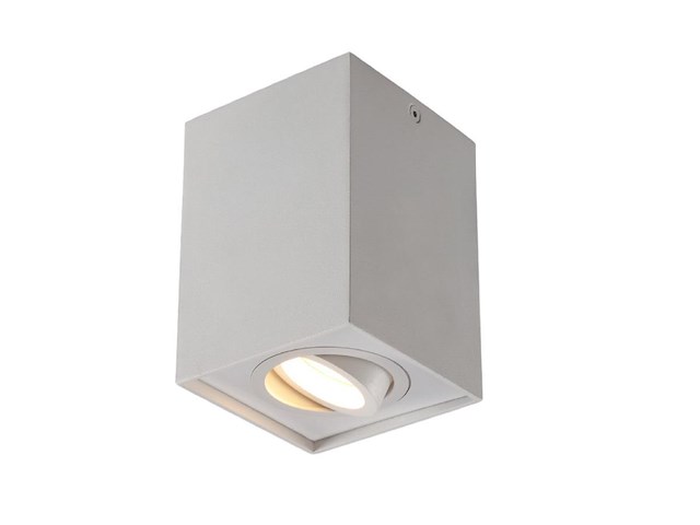 8 x gu10 opbouwspot armatuur rechthoekig wit kantelbaar 12,5cm - afbeelding 1 van  6