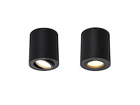 8 x gu10 opbouwspot armatuur zwart kantelbaar 8,4cm - afbeelding 3 van  6