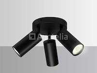 8 x gu10 ronde plafondspots – verstelbare drievoudige verlichting – aluminium – ip20 - afbeelding 6 van  6